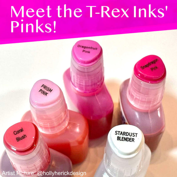 Shades of Pink: Meet All 4 of T-Rex Inks' Pink Alcohol Inks, and Compare Colors Across Brands