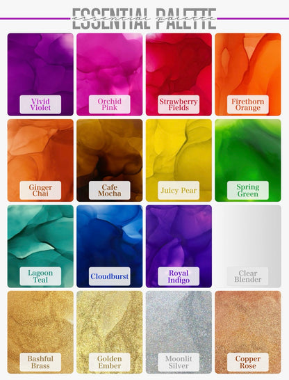 Single Bottle Alcohol Ink From Palette Series Sets, Affordable Individual Bottles, 45 Colors, Metallic, Pearl Inks