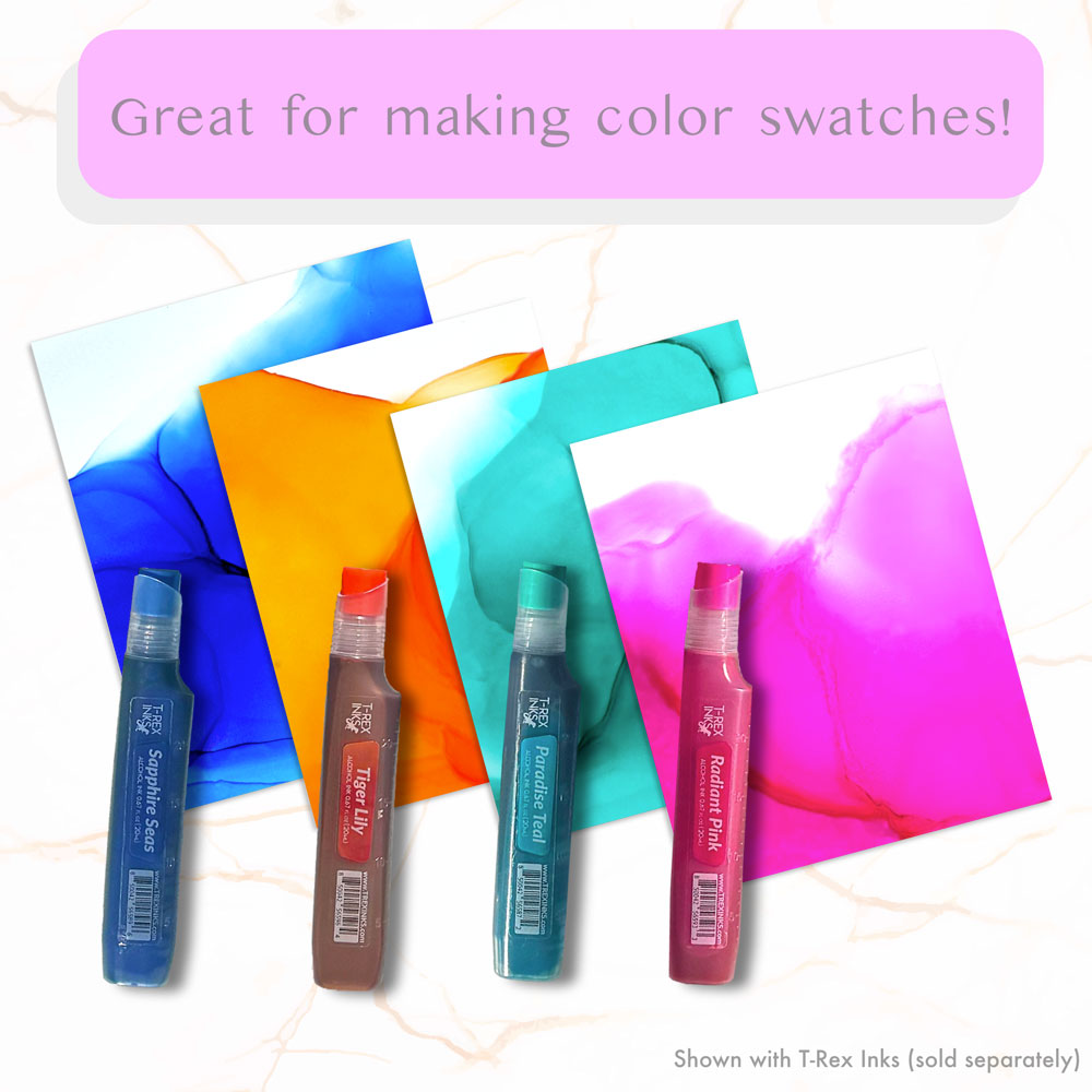 Deluxe White Alcohol Ink Paper Pack, 11x14 Synthetic Paper 20-Pack by T-Rex Inks