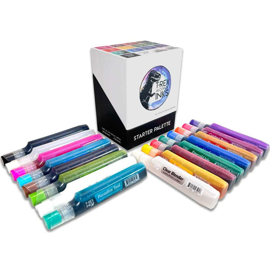 T-rex alcohol inks set starter palette bottles and box 