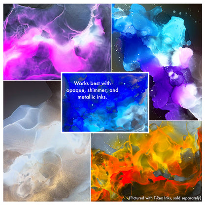 Deluxe Black Alcohol Ink Paper Pack, 11x14 Synthetic Paper 20-Pack by T-Rex Inks