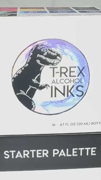 Starter Palette 16 Bottle Alcohol Ink Set by T-Rex Inks